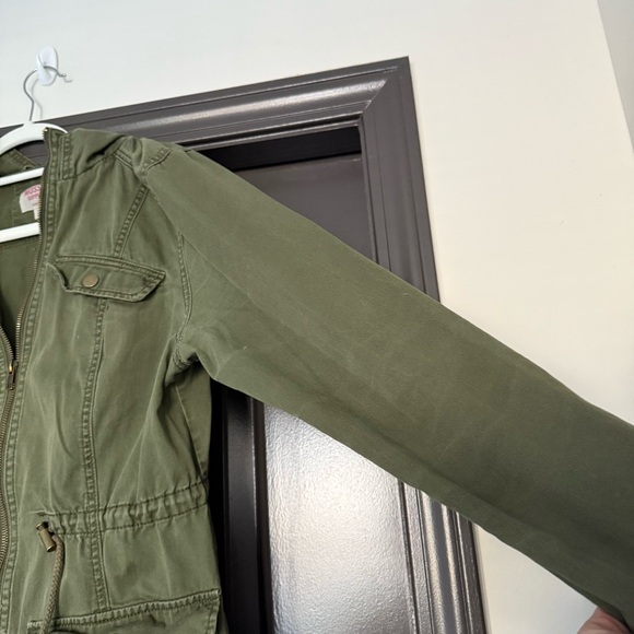 Target/mossimo supply co. Cotton Army green olive green utility jacket - Picture 5 of 9
